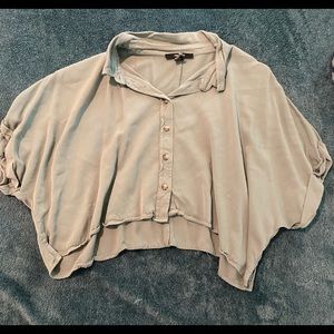 Forever 21 oversized button up collared shirt